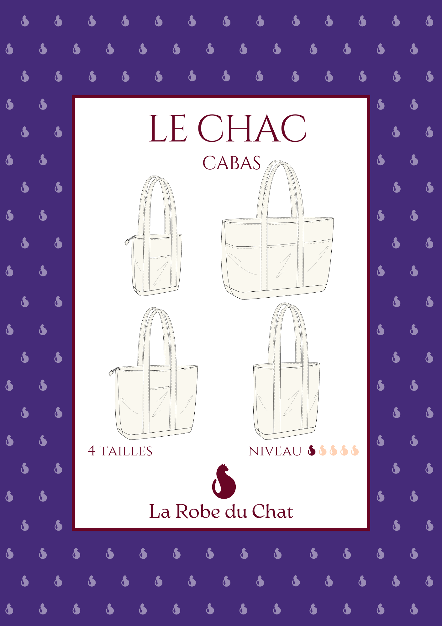 Le CHAC cabas - Patron et tuto sac cabas - La Robe du Chat