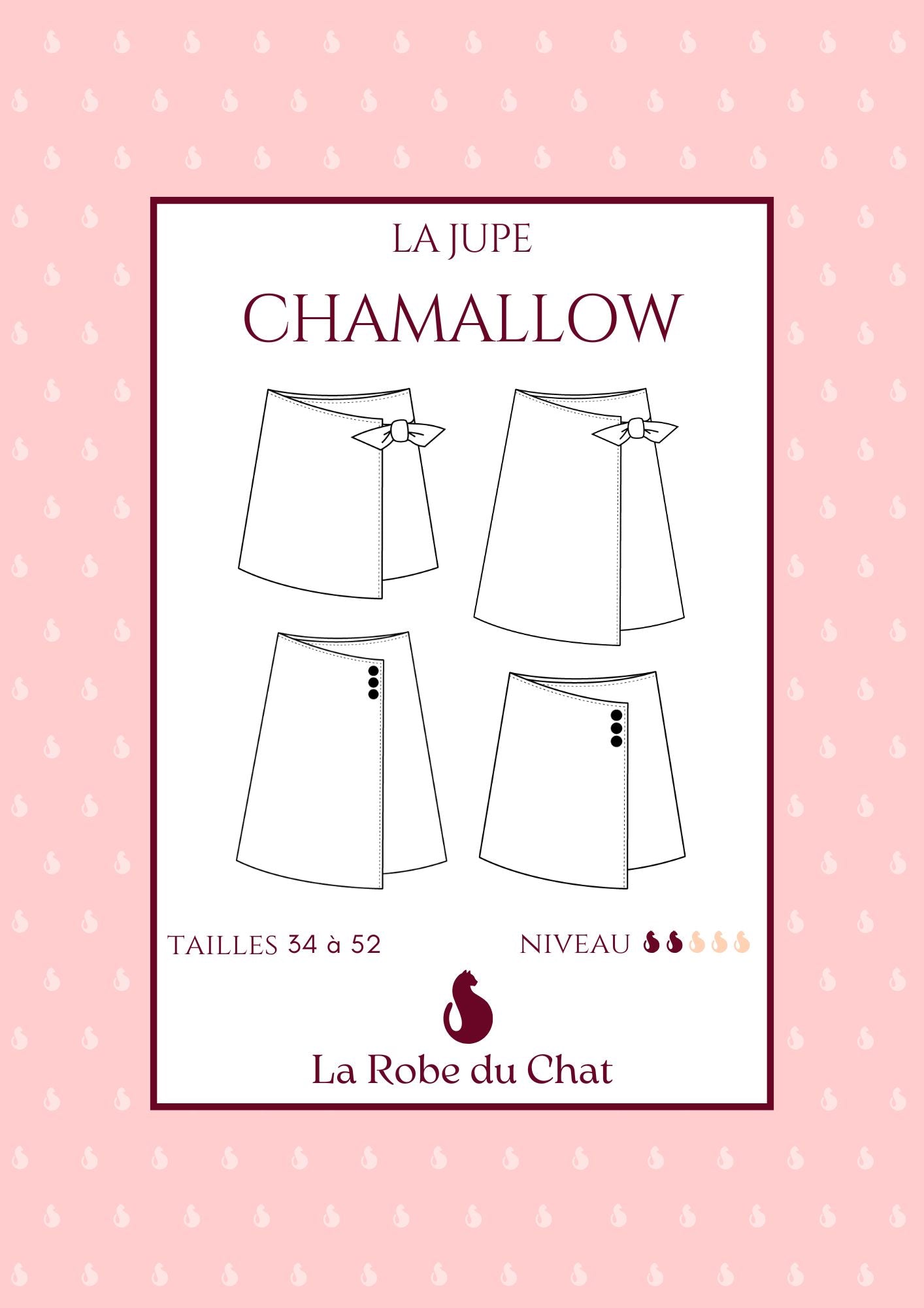 CHAMALLOW - Patron et tuto jupe portefeuille - La Robe du Chat