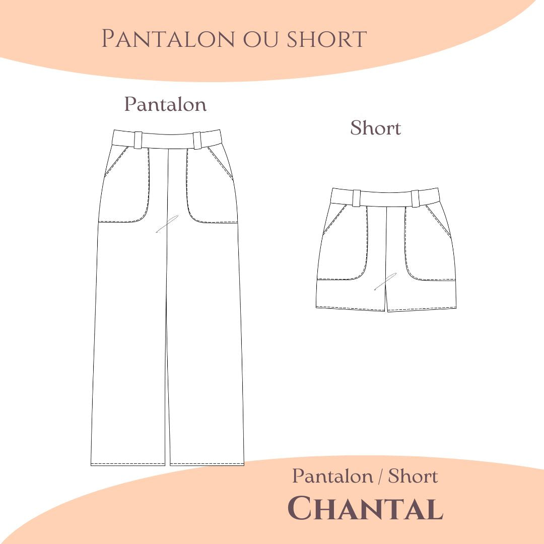 Le patron pantalon cargo et short CHANTAL La Robe du Chat