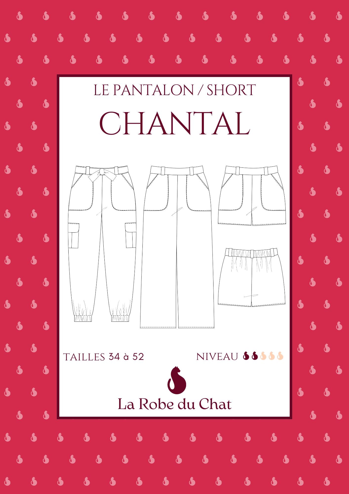 Le patron pantalon cargo et short CHANTAL La Robe du Chat
