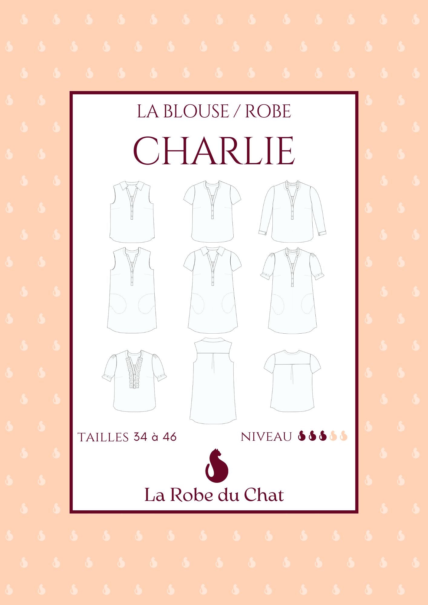 CHARLIE - Patron et tuto robe chemise et blouse - La Robe du Chat
