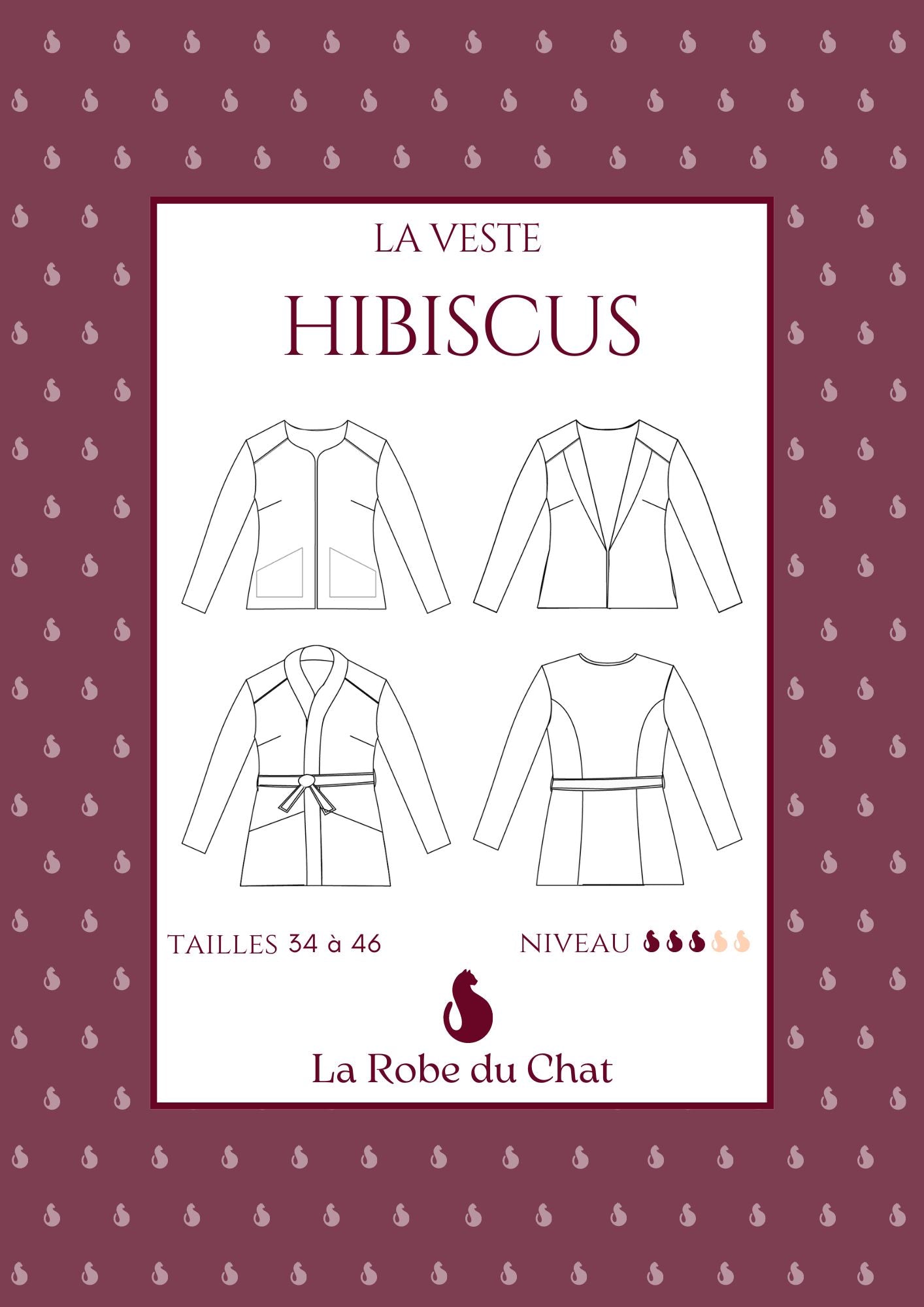 HIBISCUS - Patron et tuto veste femme facile - La Robe du Chat