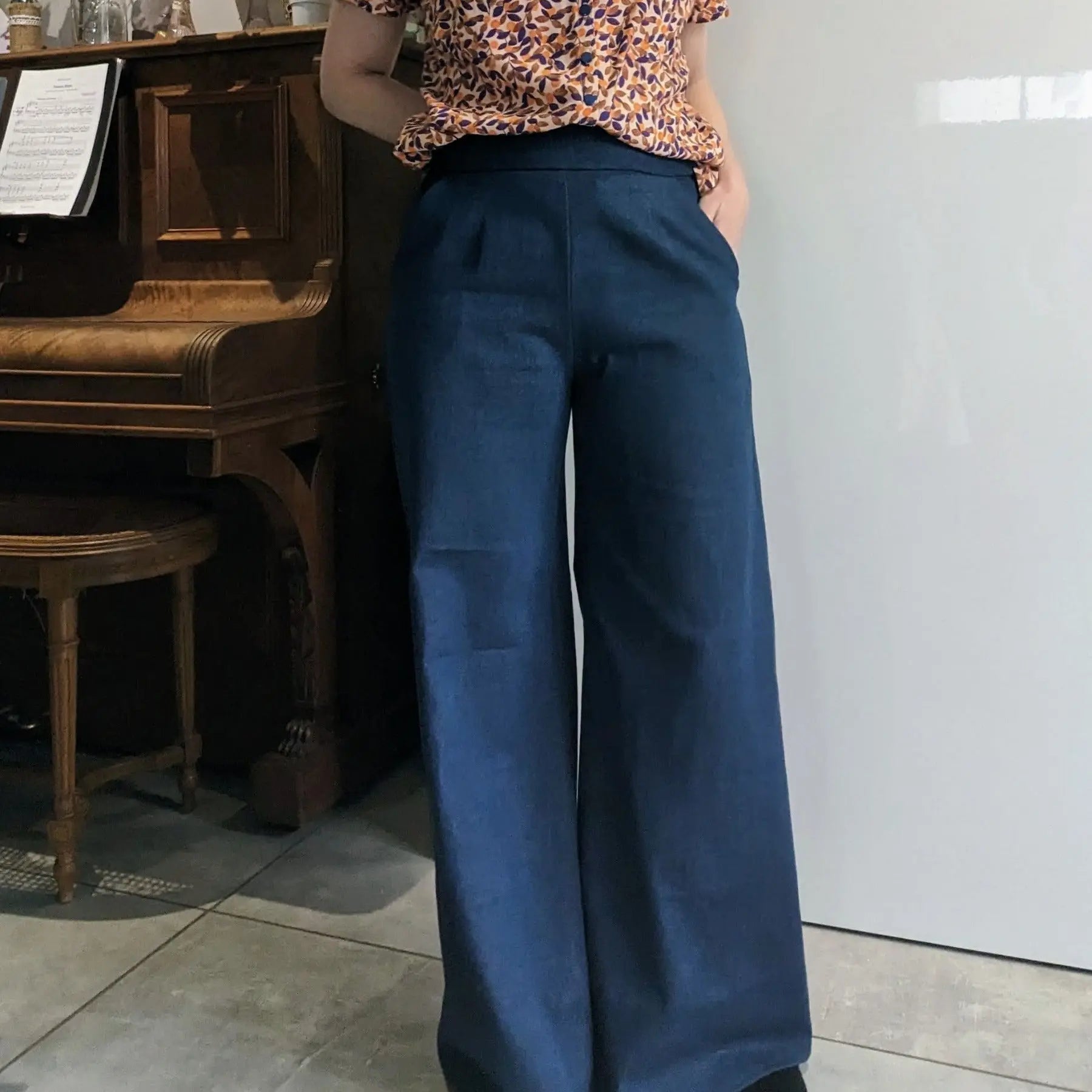 CHAPLIN - Patron et tuto pantalon taille haute et short - La Robe du Chat