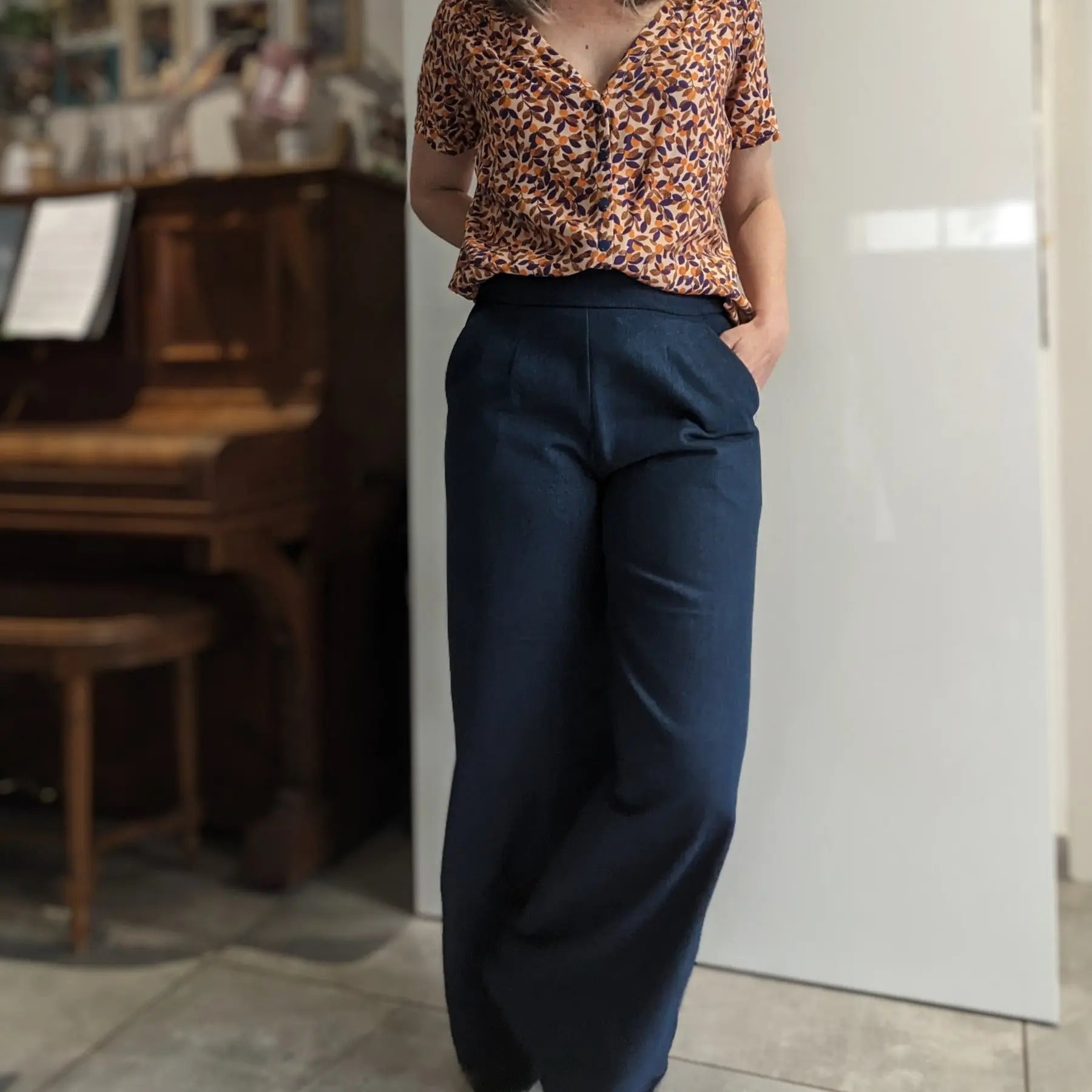 CHAPLIN - Patron et tuto pantalon taille haute et short - La Robe du Chat