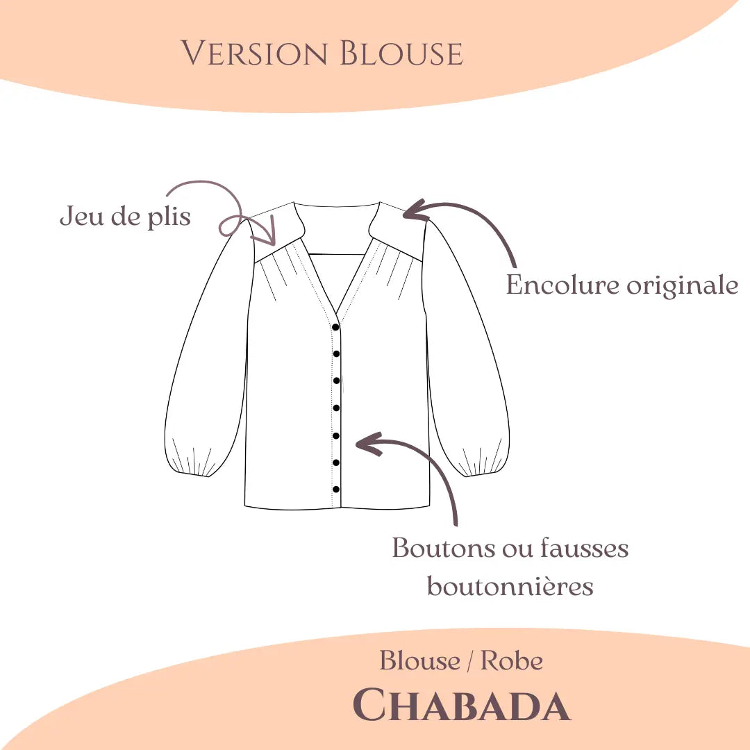 CHABADA - Patron et tuto robe longue et chemisier - La Robe du Chat