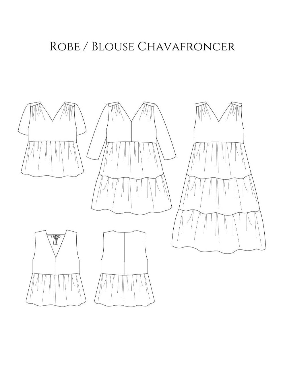 CHAVAFRONCER - Patron et tuto robe ou blouse - La Robe du Chat