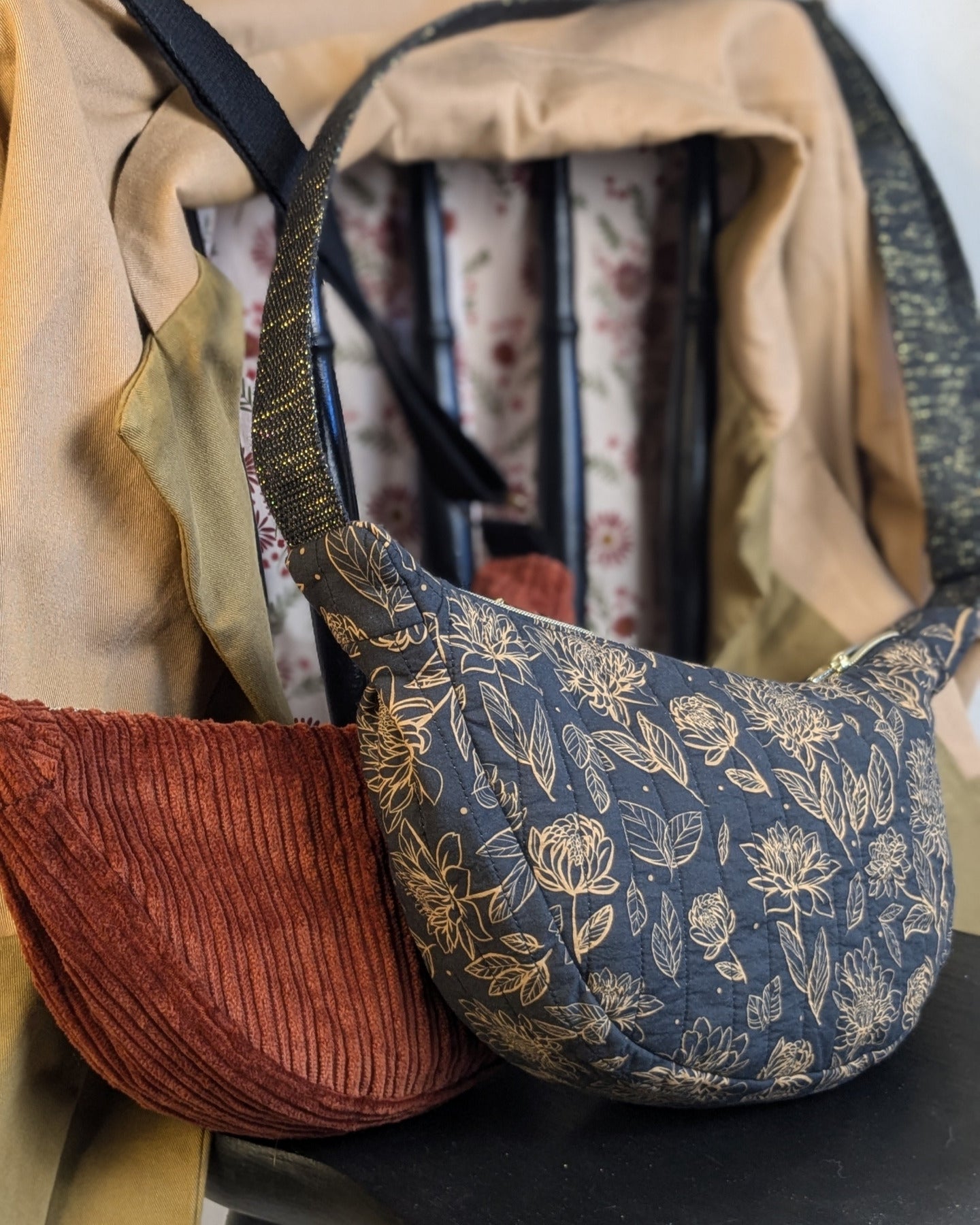 Le CHAC demi-lune - Patron et tuto sac demi lune - La Robe du Chat