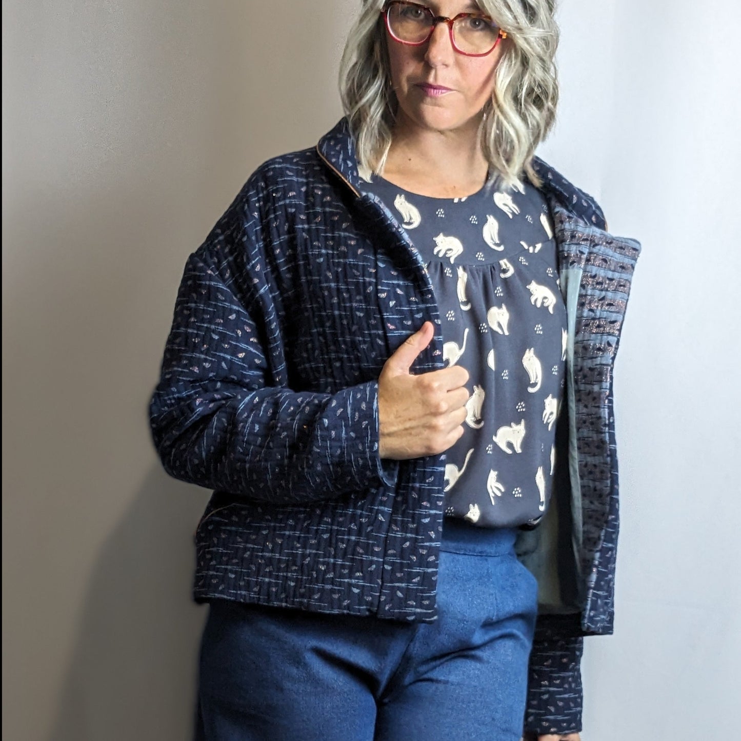 couture veste jacquard
