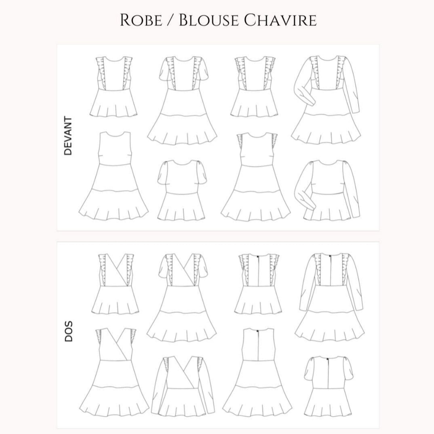 CHAVIRE - Patron et tuto robe dos nu et blouse - La Robe du Chat