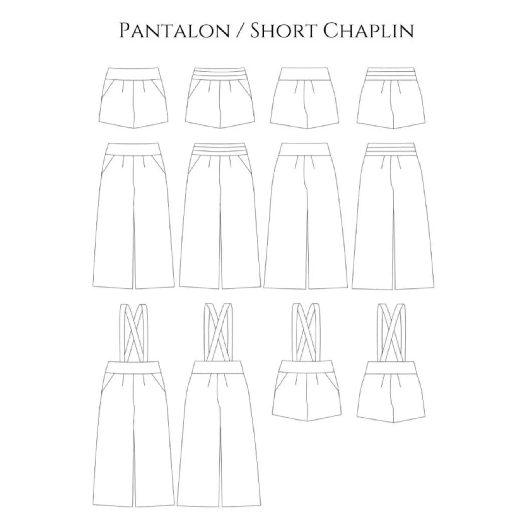 CHAPLIN - Patron et tuto pantalon taille haute et short - La Robe du Chat