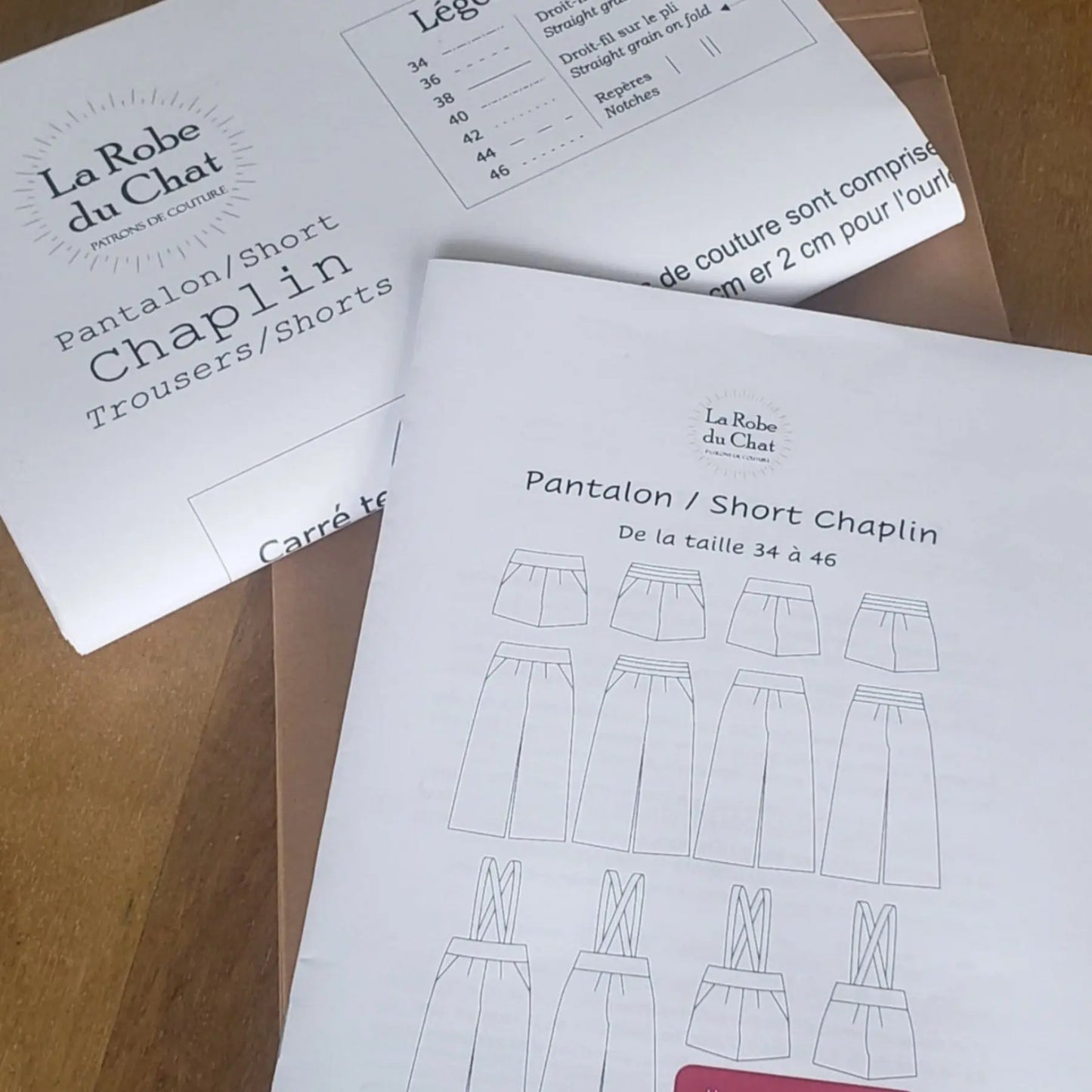 CHAPLIN - Patron et tuto pantalon taille haute et short - La Robe du Chat