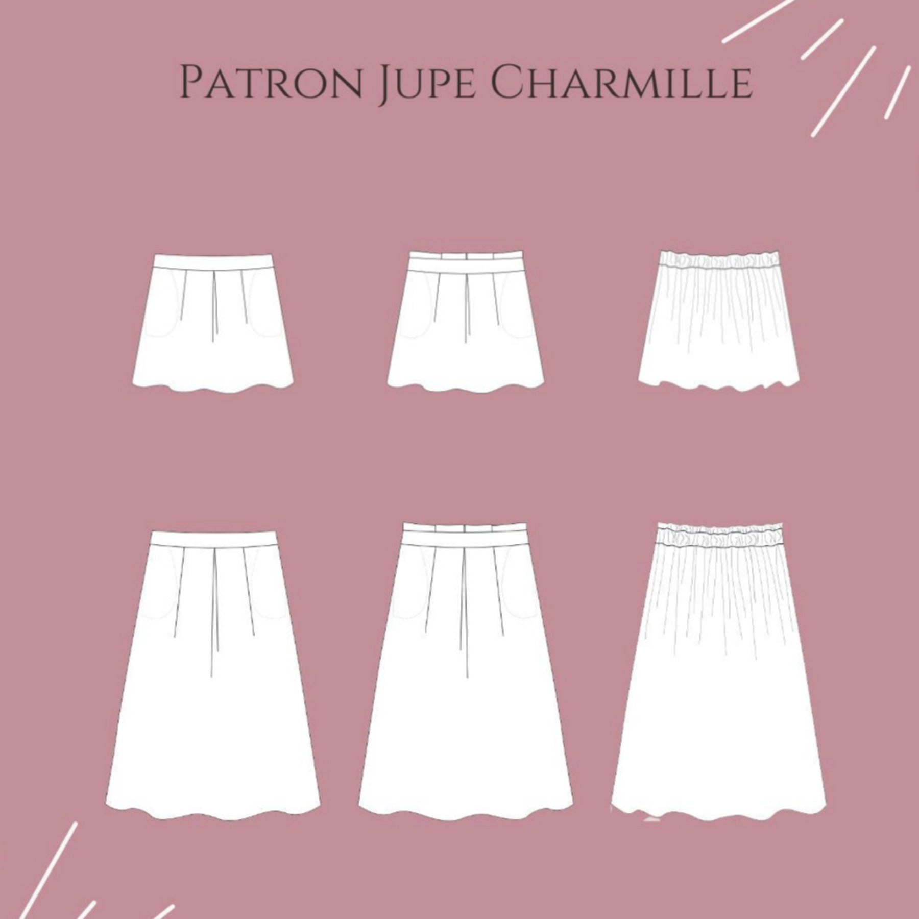 CHARMILLE - Patron et tuto jupe élastique - La Robe du Chat