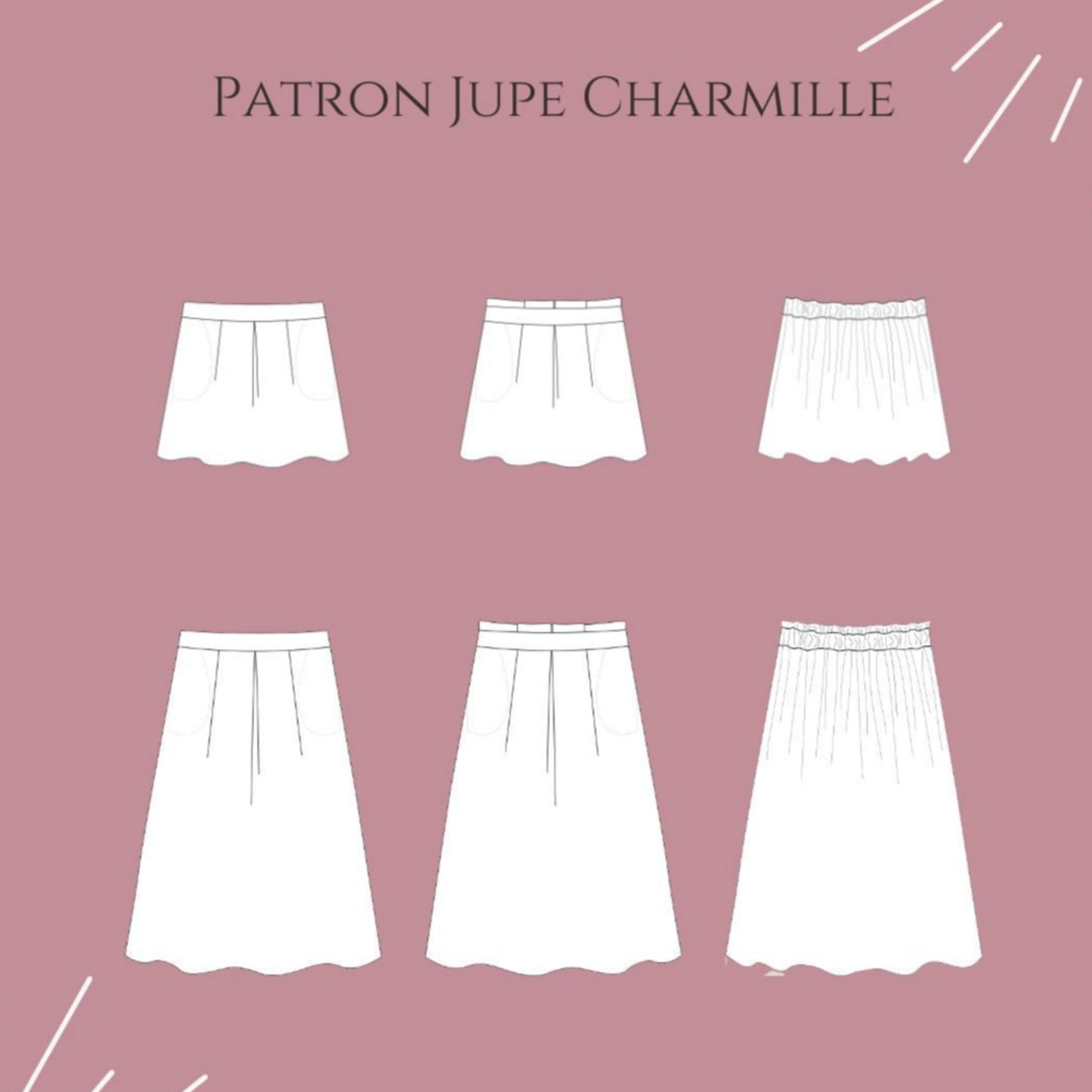 CHARMILLE - Patron et tuto jupe élastique - La Robe du Chat