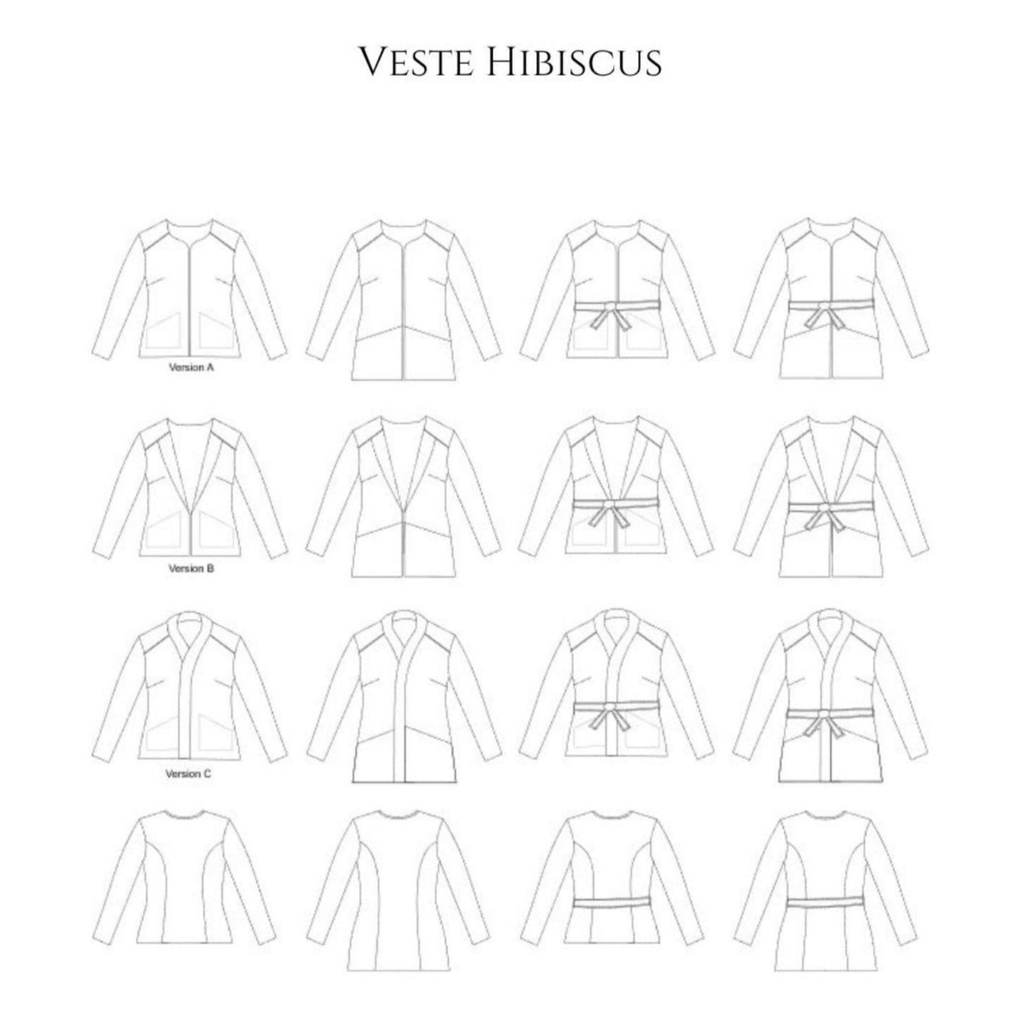 HIBISCUS - Patron et tuto veste femme facile - La Robe du Chat