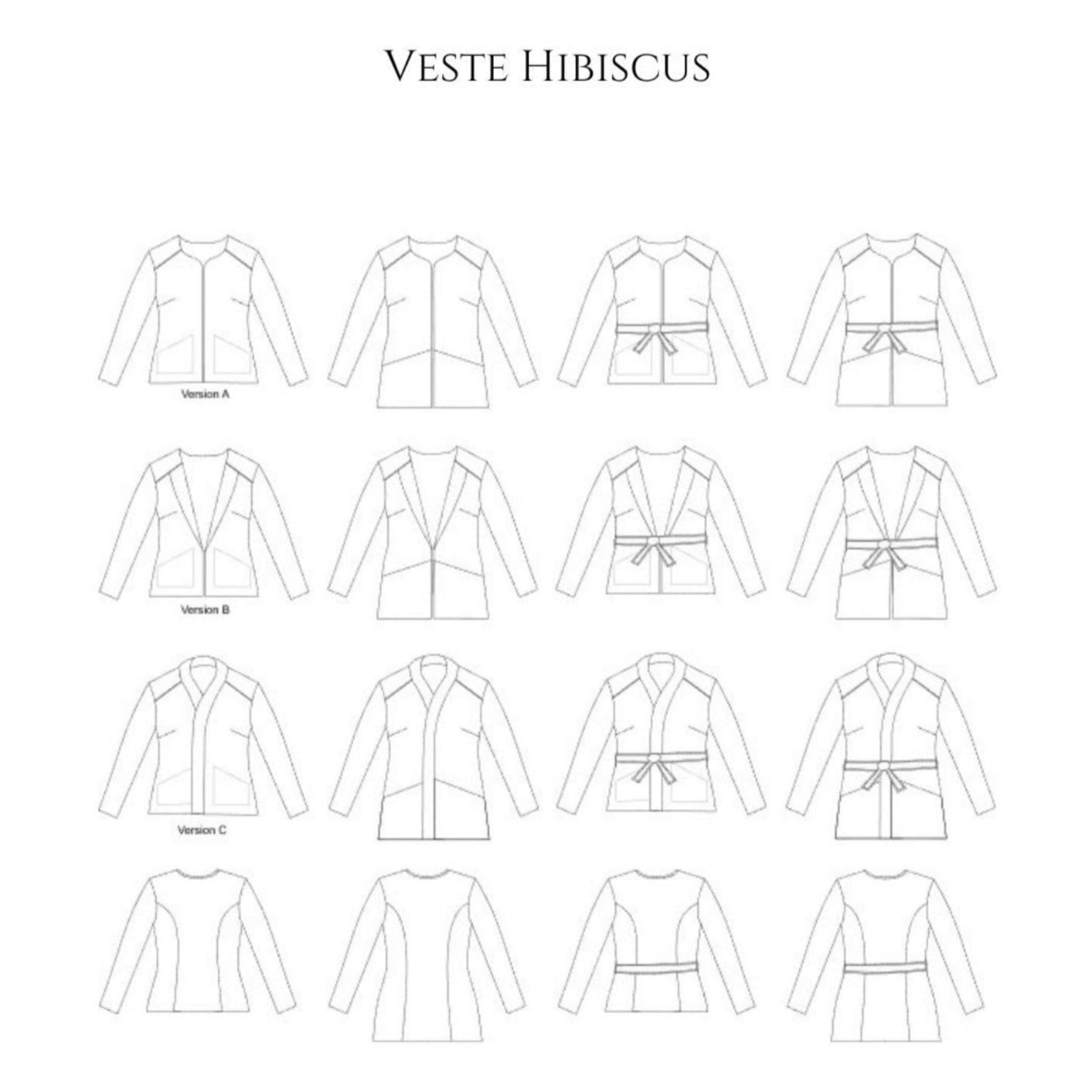 HIBISCUS - Patron et tuto veste femme facile - La Robe du Chat