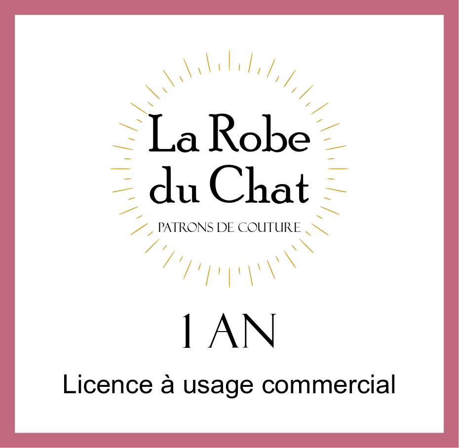 Licence pour usage commercial de patron (1 an) La Robe du Chat