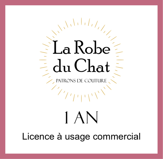 Licence pour usage commercial de patron (1 an) La Robe du Chat
