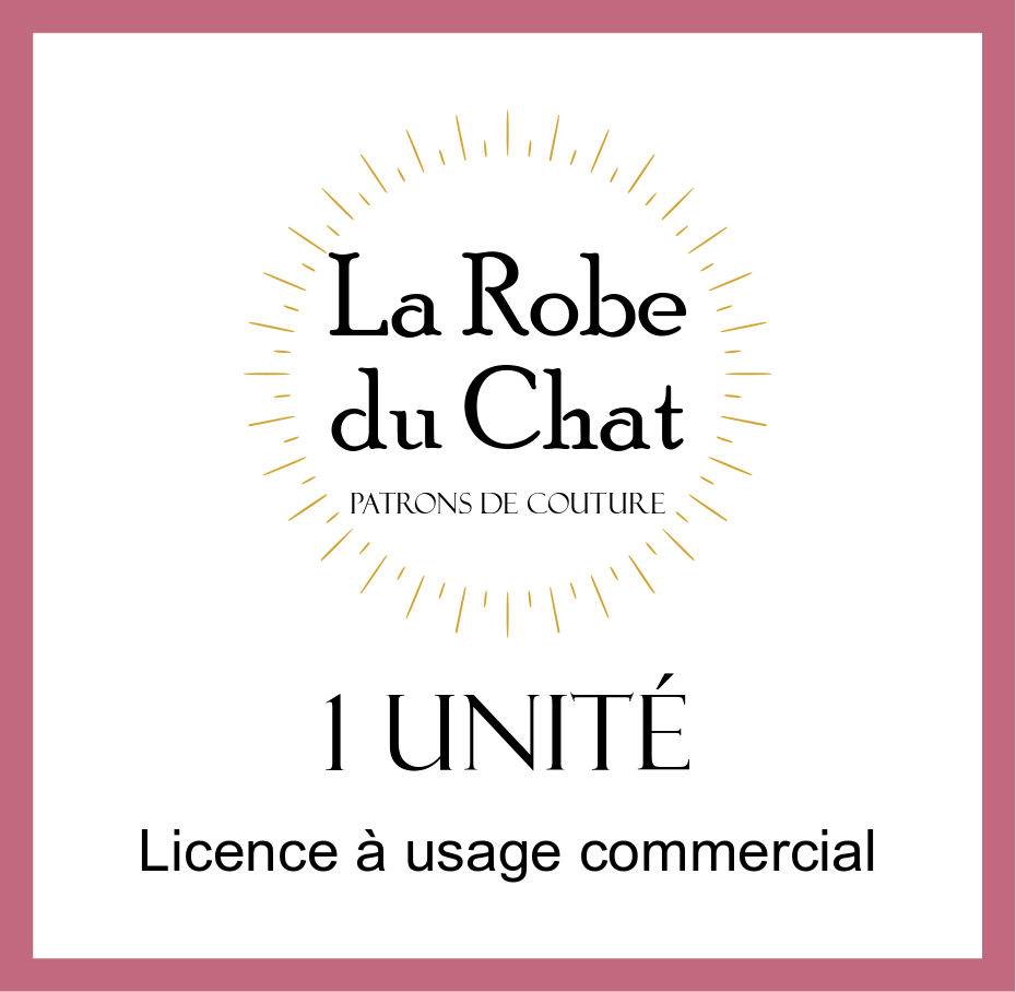 Licence pour usage commercial de patron (à l'unité) La Robe du Chat