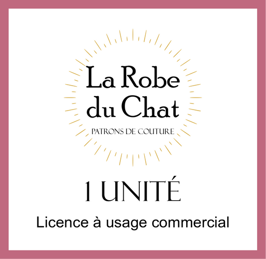 Licence pour usage commercial de patron (à l'unité) La Robe du Chat