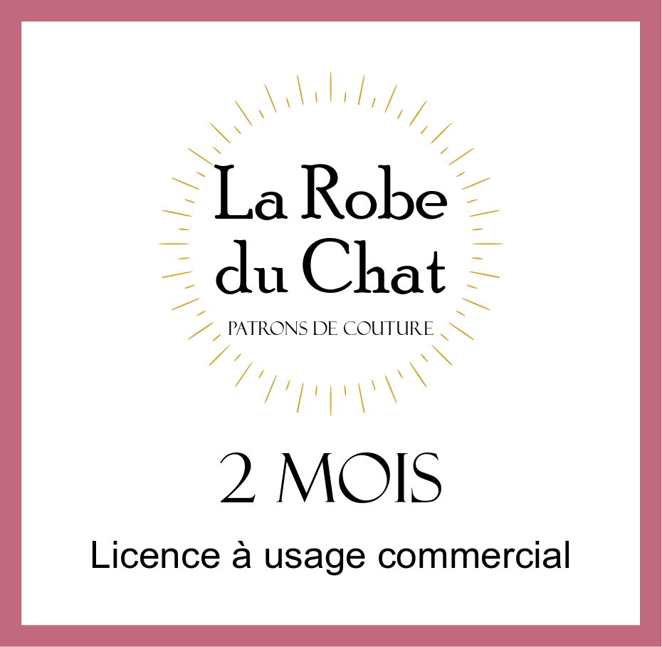 Licence pour usage commercial de patron (2 mois) La Robe du Chat