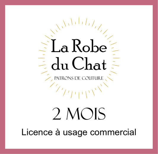 Licence pour usage commercial de patron (2 mois) La Robe du Chat