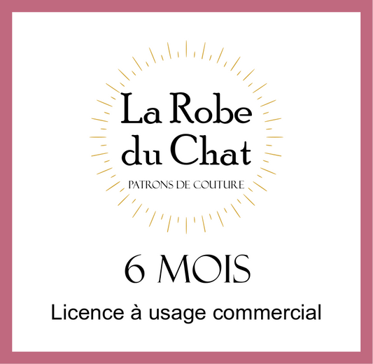 Licence pour usage commercial de patron (6 mois) La Robe du Chat