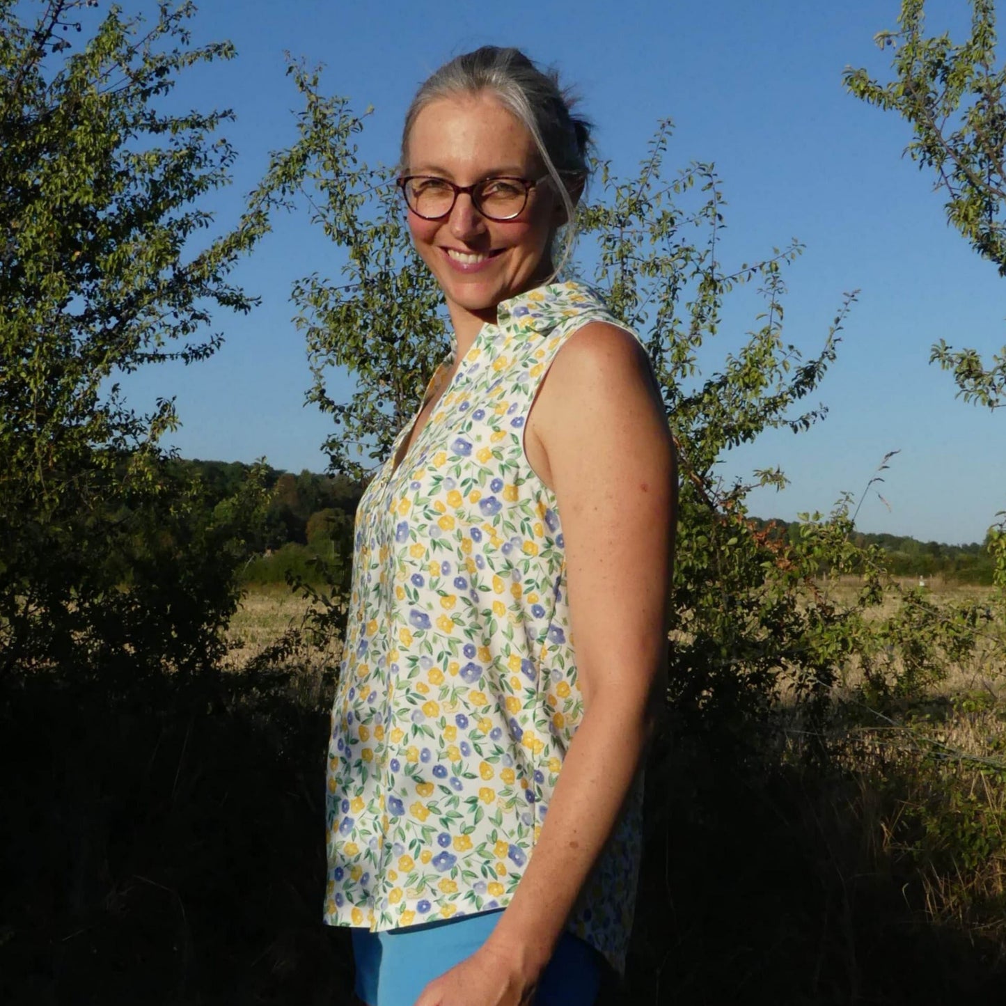 image patron couture blouse charlie avec col