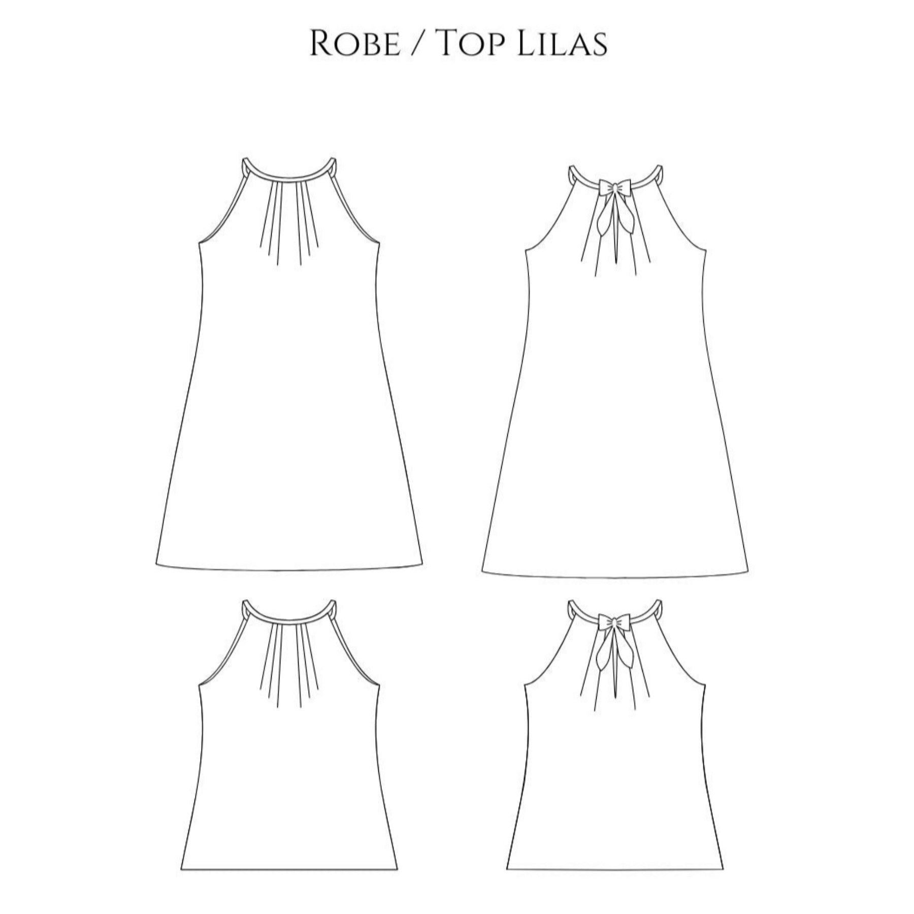 LILAS - Patron robe été et top - La Robe du Chat