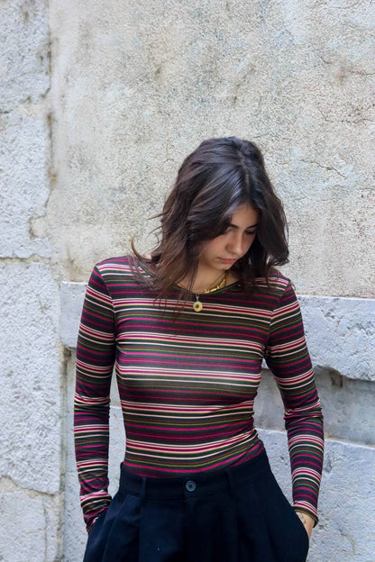 Jersey de Viscose VELVET STRIPES - Lise Tailor