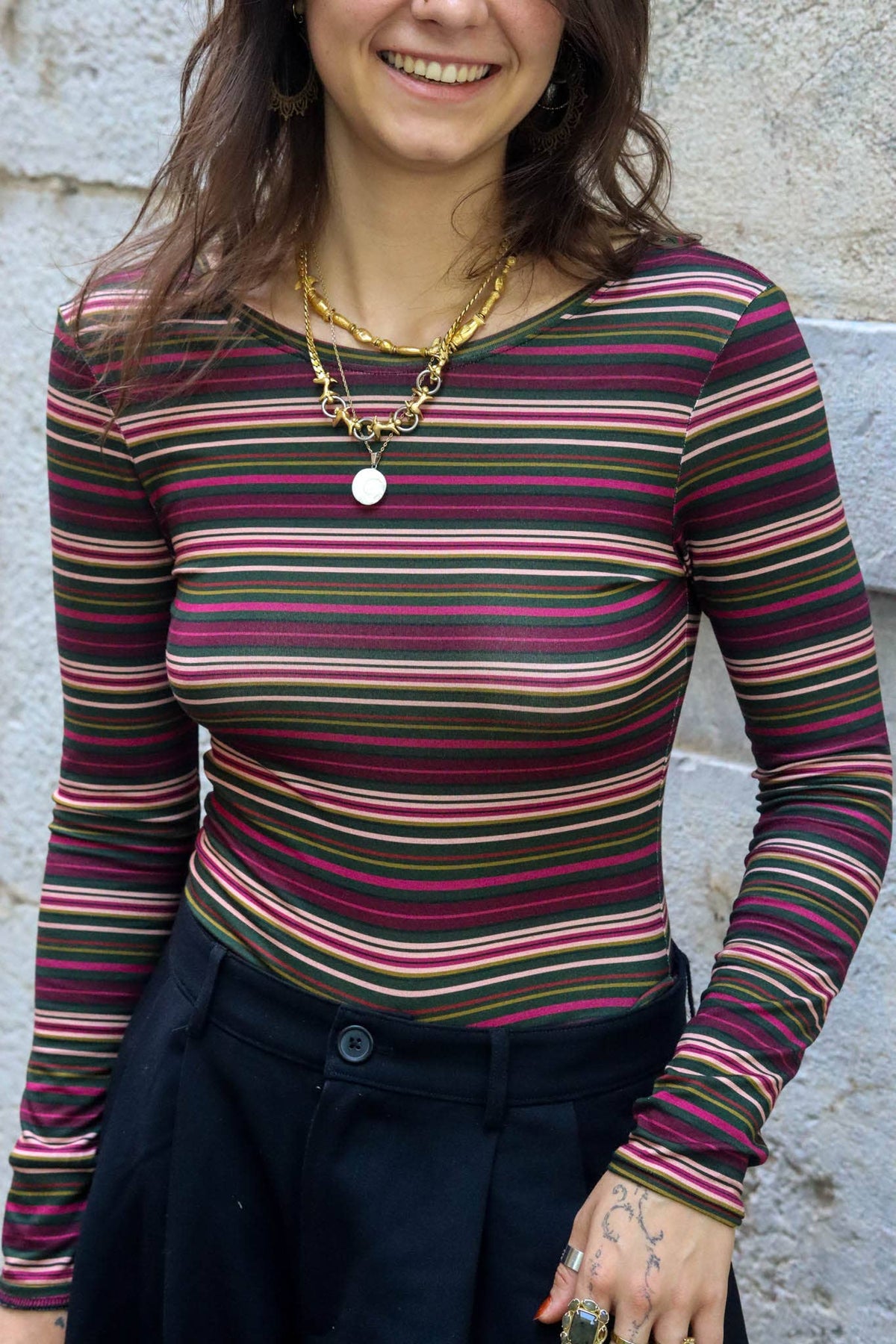 Jersey de Viscose VELVET STRIPES - Lise Tailor