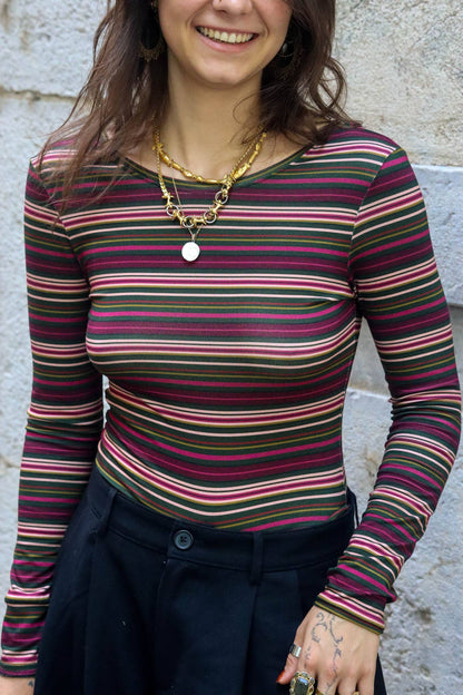 Jersey de Viscose VELVET STRIPES - Lise Tailor