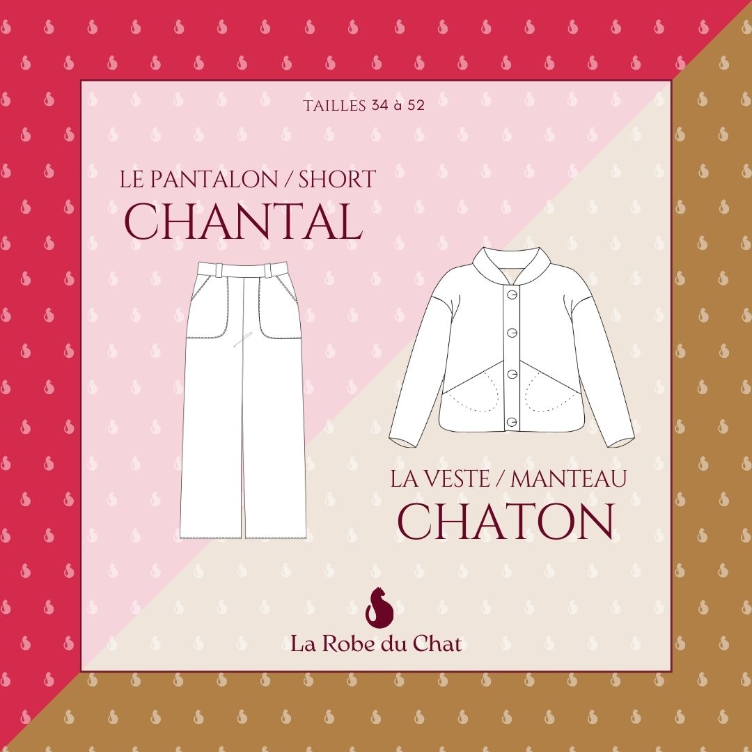 Ensemble de patrons couture - Chantal et Chaton