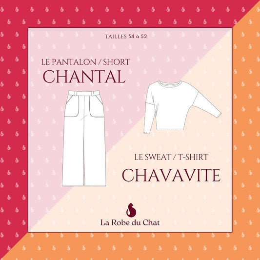 Ensemble de patrons couture - Chantal et Chavavite