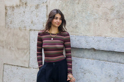 Jersey de Viscose VELVET STRIPES - Lise Tailor