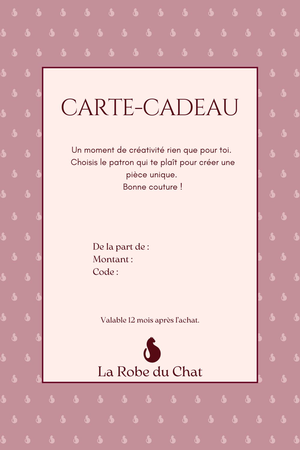 Visuel carte cadeau La Robe du Chat