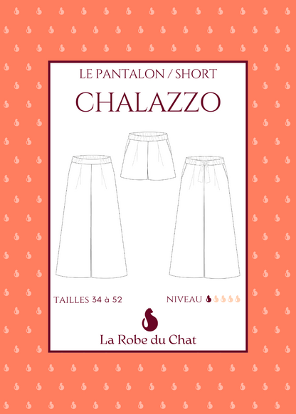 Le pantalon / short CHALAZZO - Patron et tuto pantalon large taille élastique