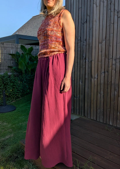 Le pantalon / short CHALAZZO - Patron et tuto pantalon large taille élastique