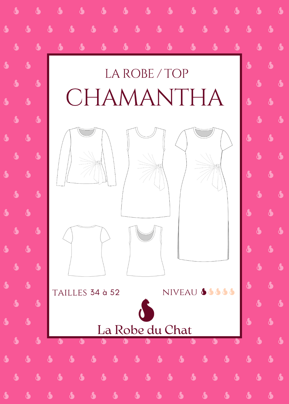 La Robe / Top Chamantha - Patron et tuto robe jersey nouée - La Robe du Chat