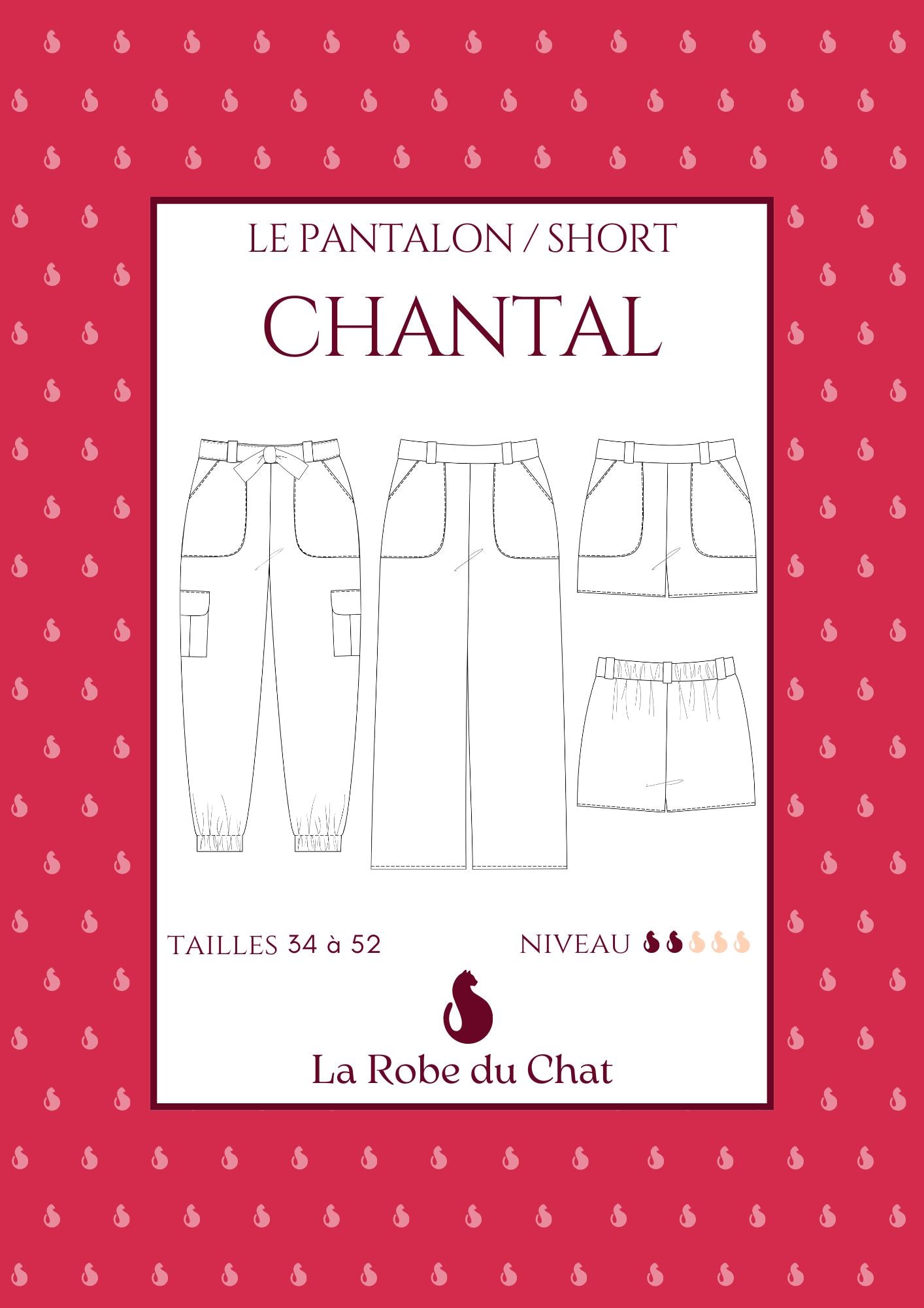 Ensemble 4 patrons - Chaton, Chantal, Chavavite et Chavafroncer