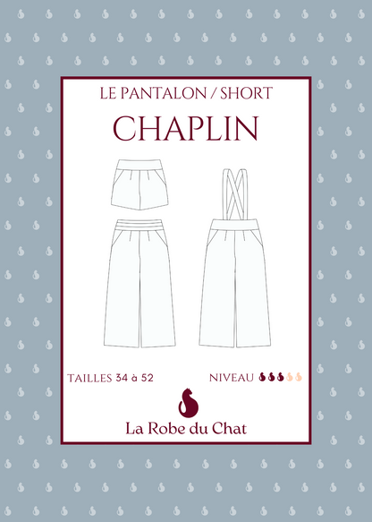CHAPLIN - Patron et tuto pantalon taille haute et short - La Robe du Chat