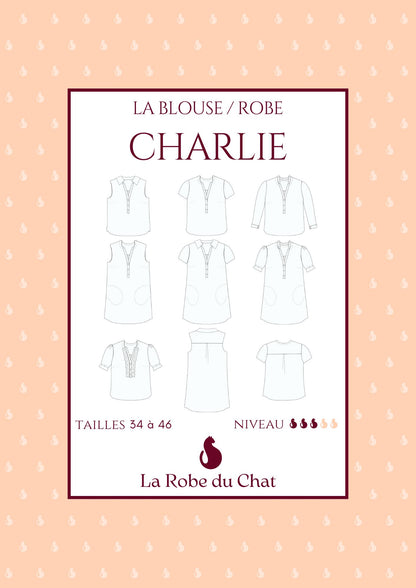 Le patron blouse et robe femme CHARLIE (patron complet avec options)