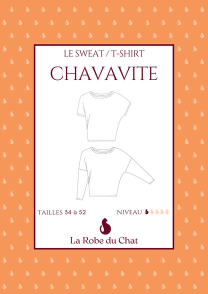 CHAVAVITE - Patron et tuto sweat femme et t-shirt - La Robe du Chat