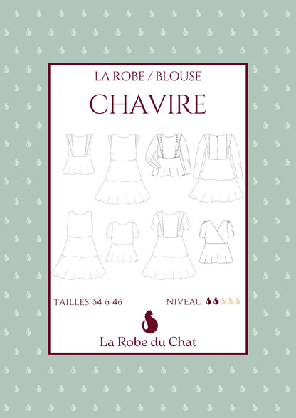 CHAVIRE - Patron et tuto robe dos nu et blouse - La Robe du Chat