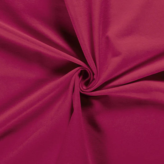 French terry sweat léger - Rose Framboise - OEKO-TEX La Robe du Chat