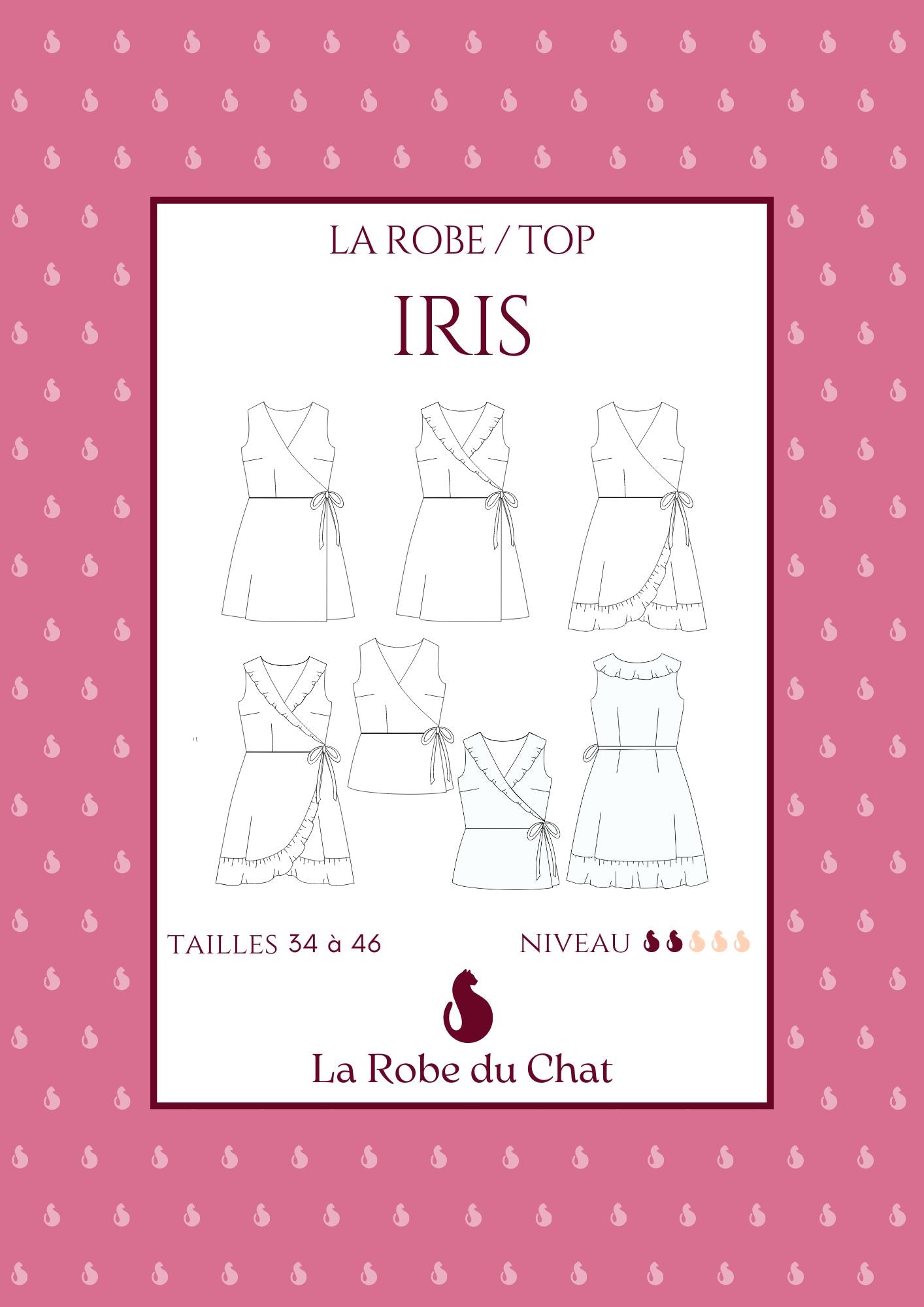 IRIS - Patron robe portefeuille et top - La Robe du Chat