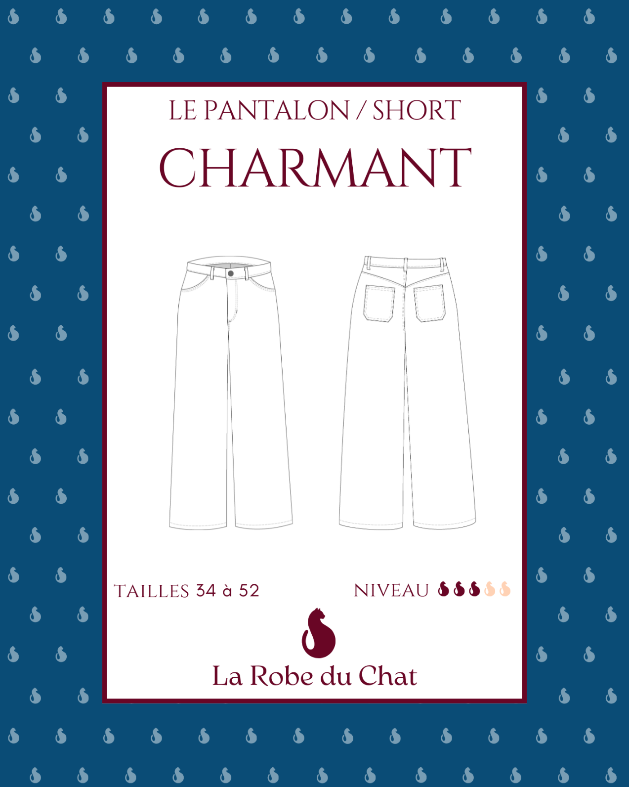 Le pantalon Charmant - Patron et tuto pantalon jean - La Robe du Chat