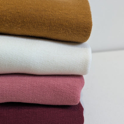 Tissu Sweat brossé épais - Pastèque (vieux rose)- OEKO-TEX La Robe du Chat