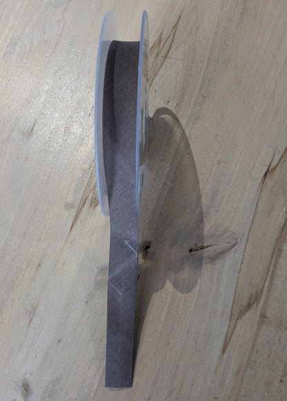 Biais coton marron foncé - 40/20 fini cousu fait 10 mm