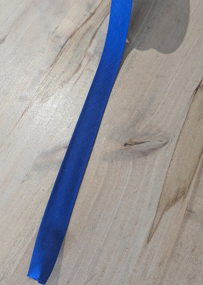 Biais coton bleu roi (n°11) - 40/20 fini cousu fait 10 mm La Robe du Chat