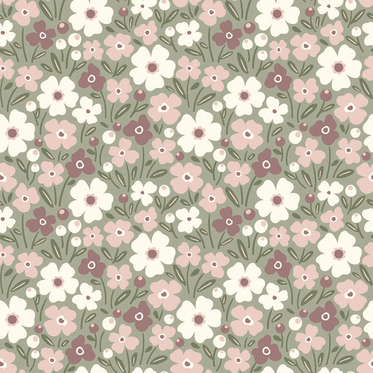 Coton motifs fleuris - La Robe du Chat